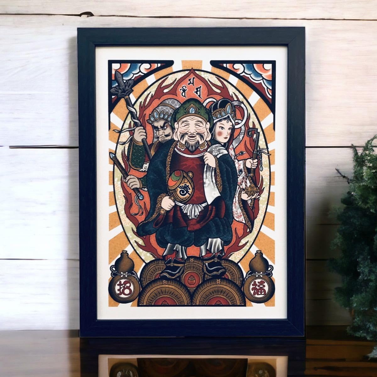 大黒様3人 樹脂製 詳細不明 節句 お祝い 縁起物 スピリチュアル 【公式